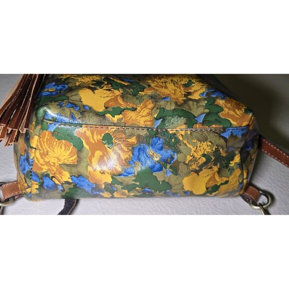 Patricia Nash Luzille Convertible Backpack Crossbody Tote Leather & Suede Floral - Picture 7 of 15